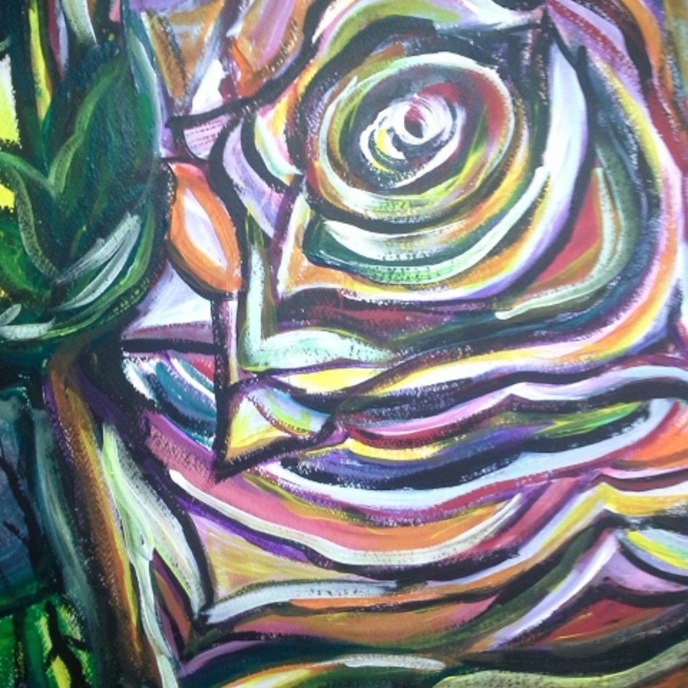 Framed 18 x24 inch Acrylic on Canvas "By Any Other Name"   Original Art